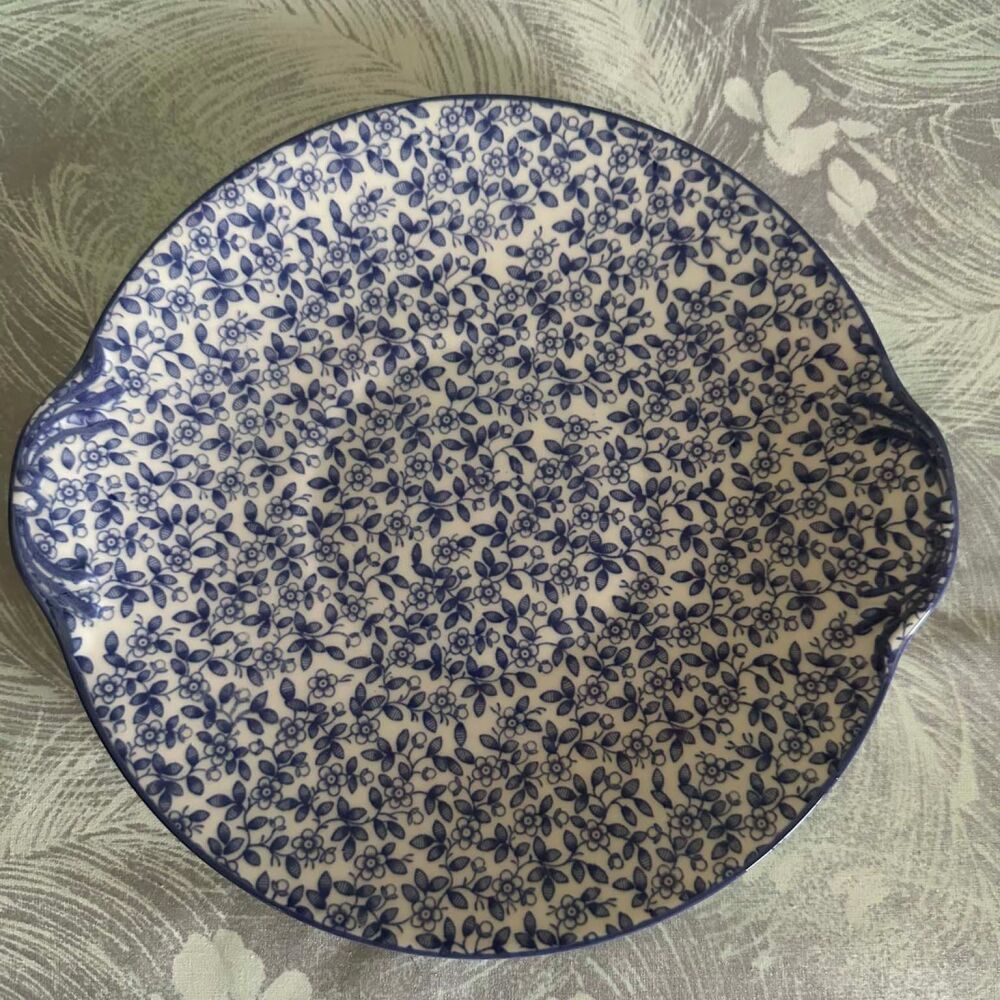 Royal Doulton "Almond" Blue floral Cake Plate c.1920's*
