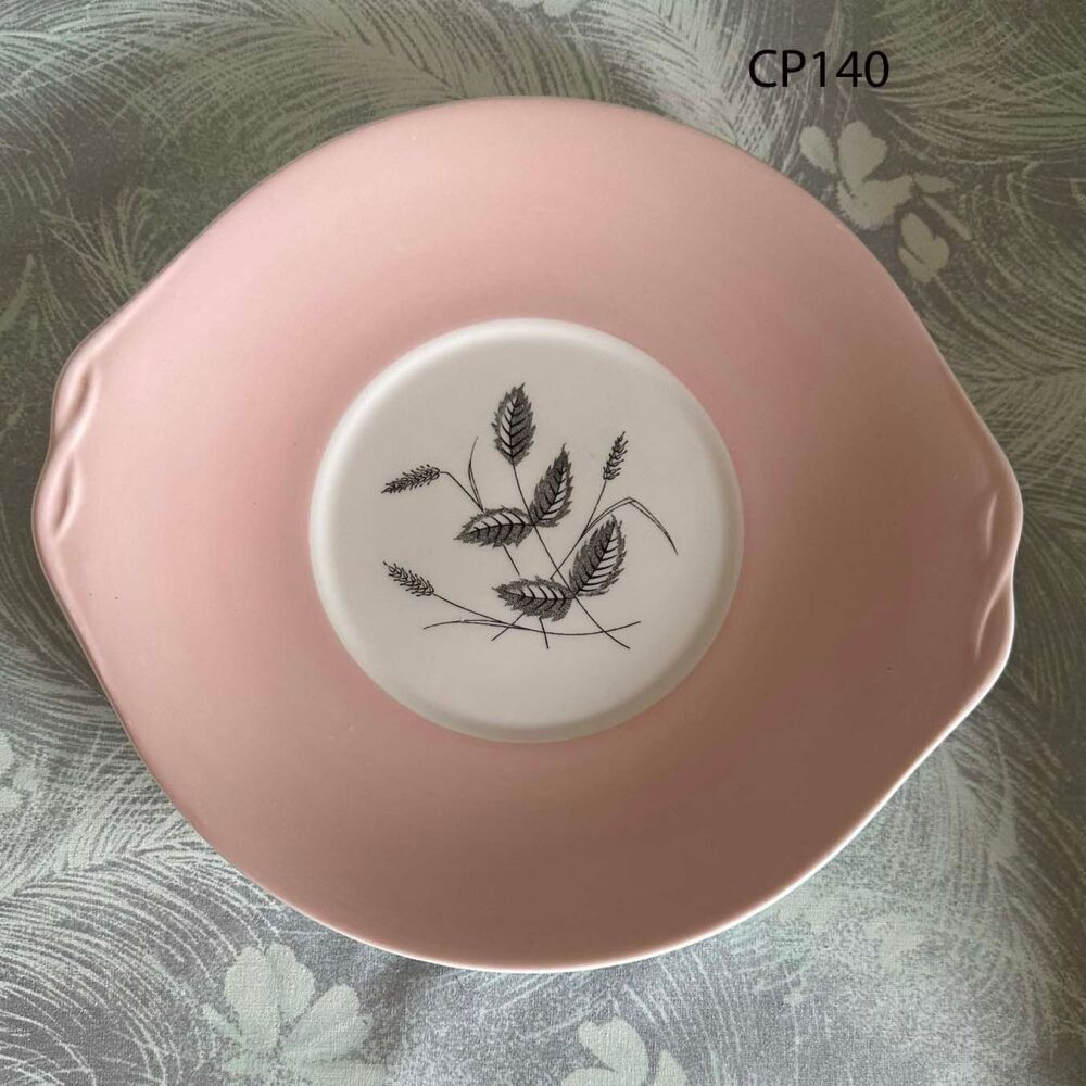 Shore & Coggins Queen Anne "Harvest Pink" Cake Plate c.1950's*
