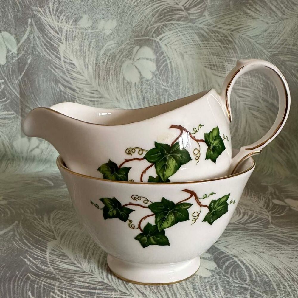 Colclough "Ivy Leaf" Milk Jug & Sugar Basin c.1960's*