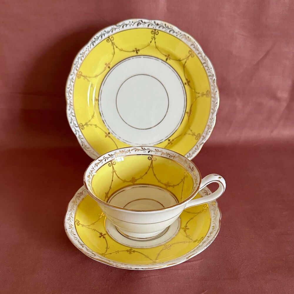 Antique China Trio (Cup, Saucer, Plate) Grosvenor China Pattern 4529 c.1919-1924*