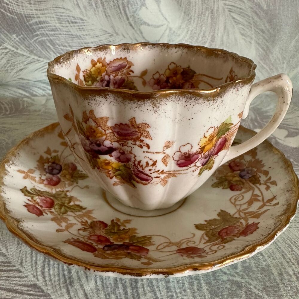 Antique Wild Bros Cup & Saucer Duo "Edna" Pattern c.1920's*
