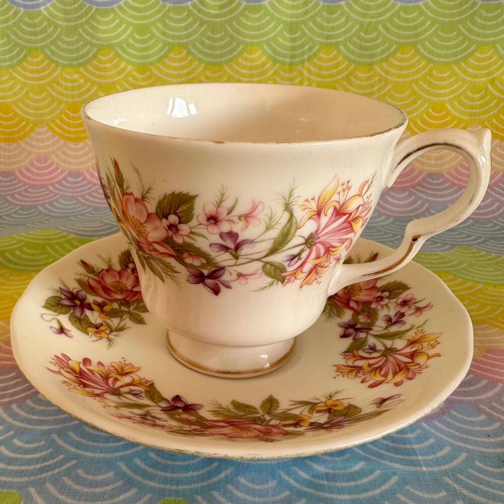 Vintage Colclough "Wayside" Cup & Saucer c.1960's