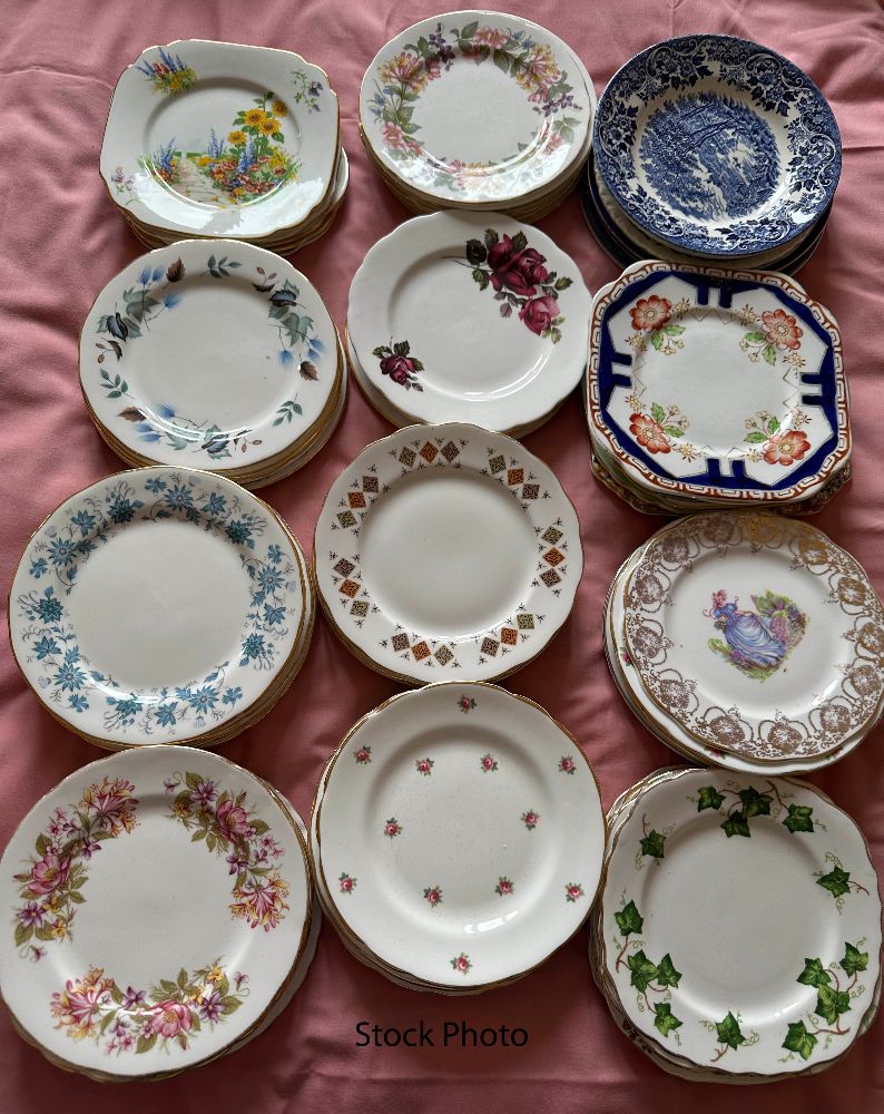 Sets of Mismatched Tea Plates