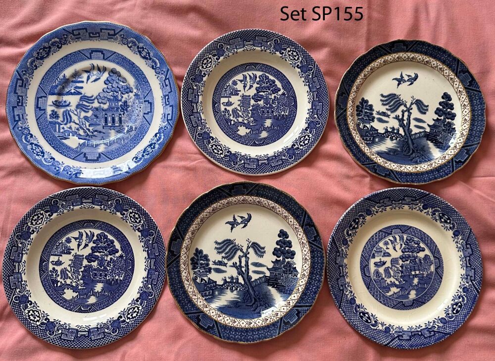Mismatched Set of 6 Vintage Tea Plates (Ref SP155)*
