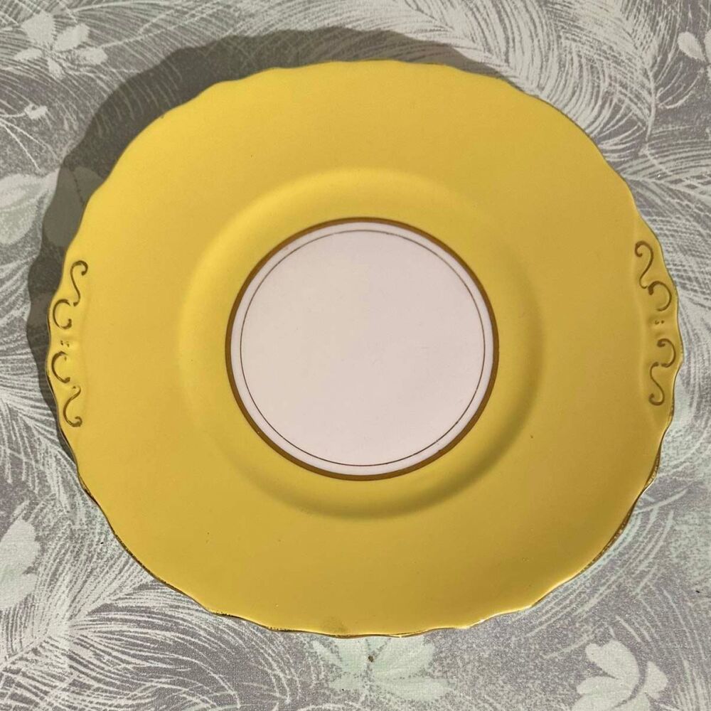 Colclough Harlequin Yellow Cake Plate c.1960's*