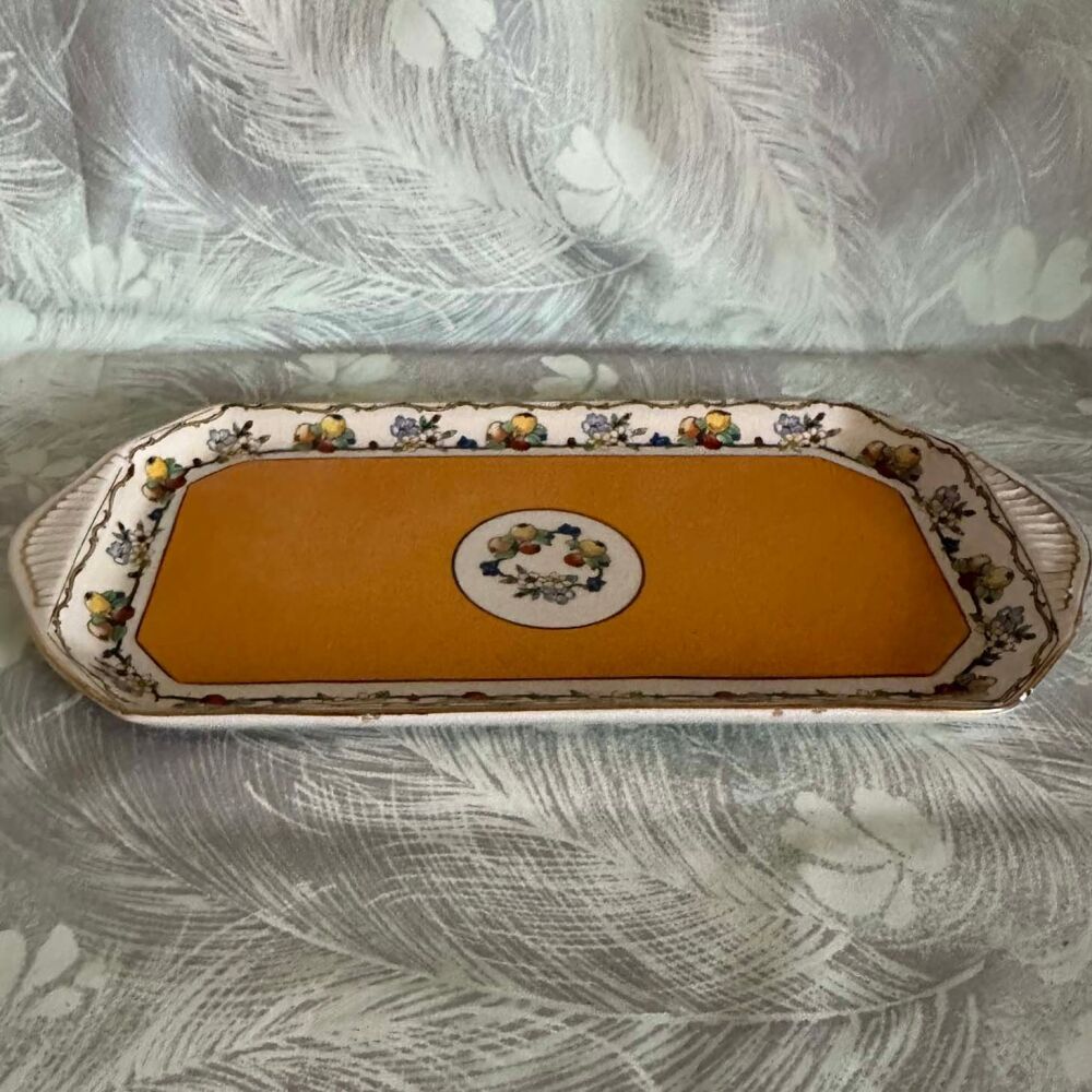 Vintage Rectangular Sandwich Serving Plate / Tray.  Swinnertons. 13" x 6".  c1930s