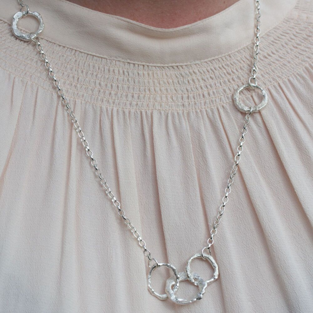 Tidal Flow Silver Necklace