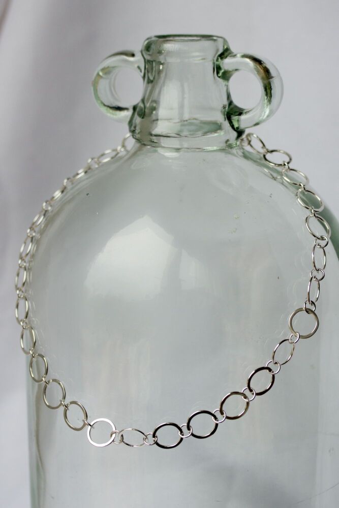 Silver Circle Chain Necklace