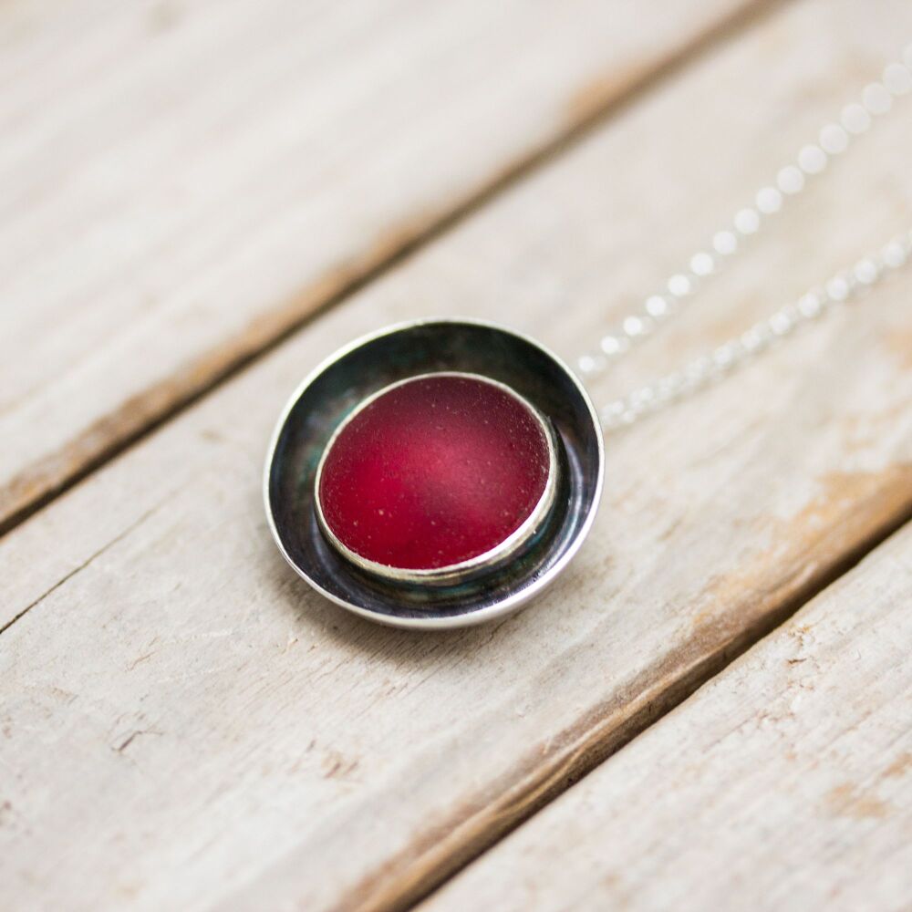 Red Sea Glass Necklace