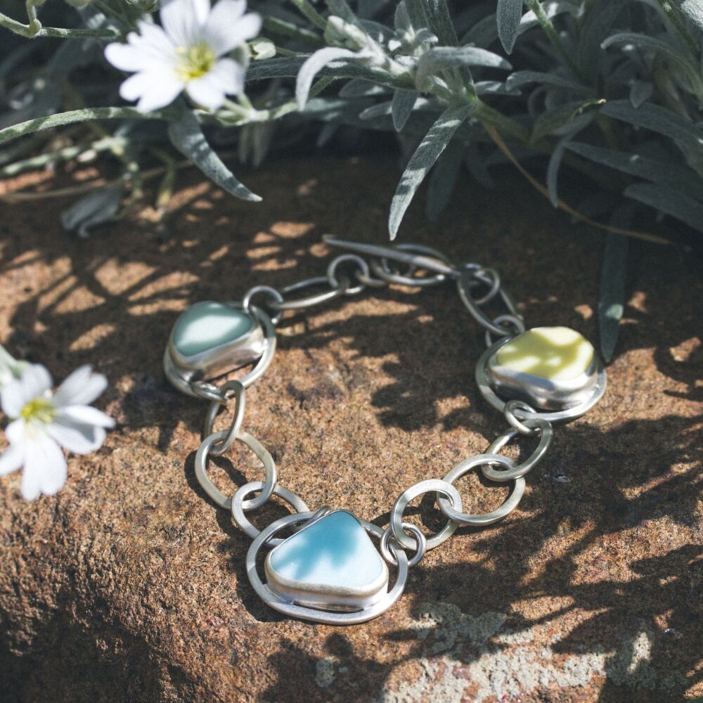 Opaque Sea Glass Bracelet
