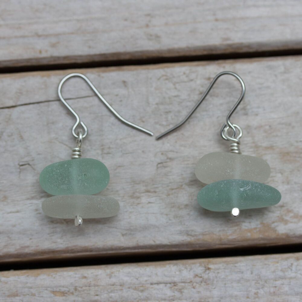 Sea Glass Stack Earrings