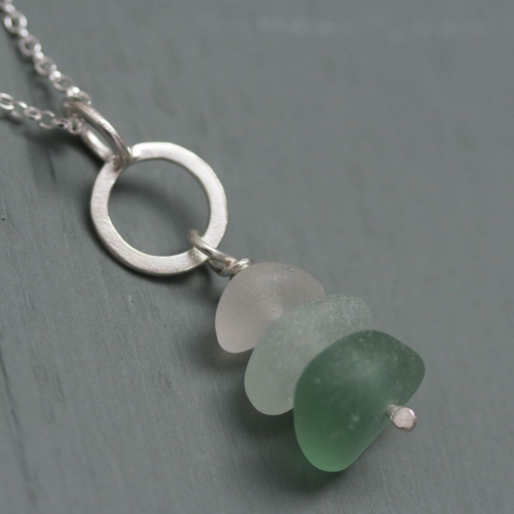 Sea Glass Stack Necklace