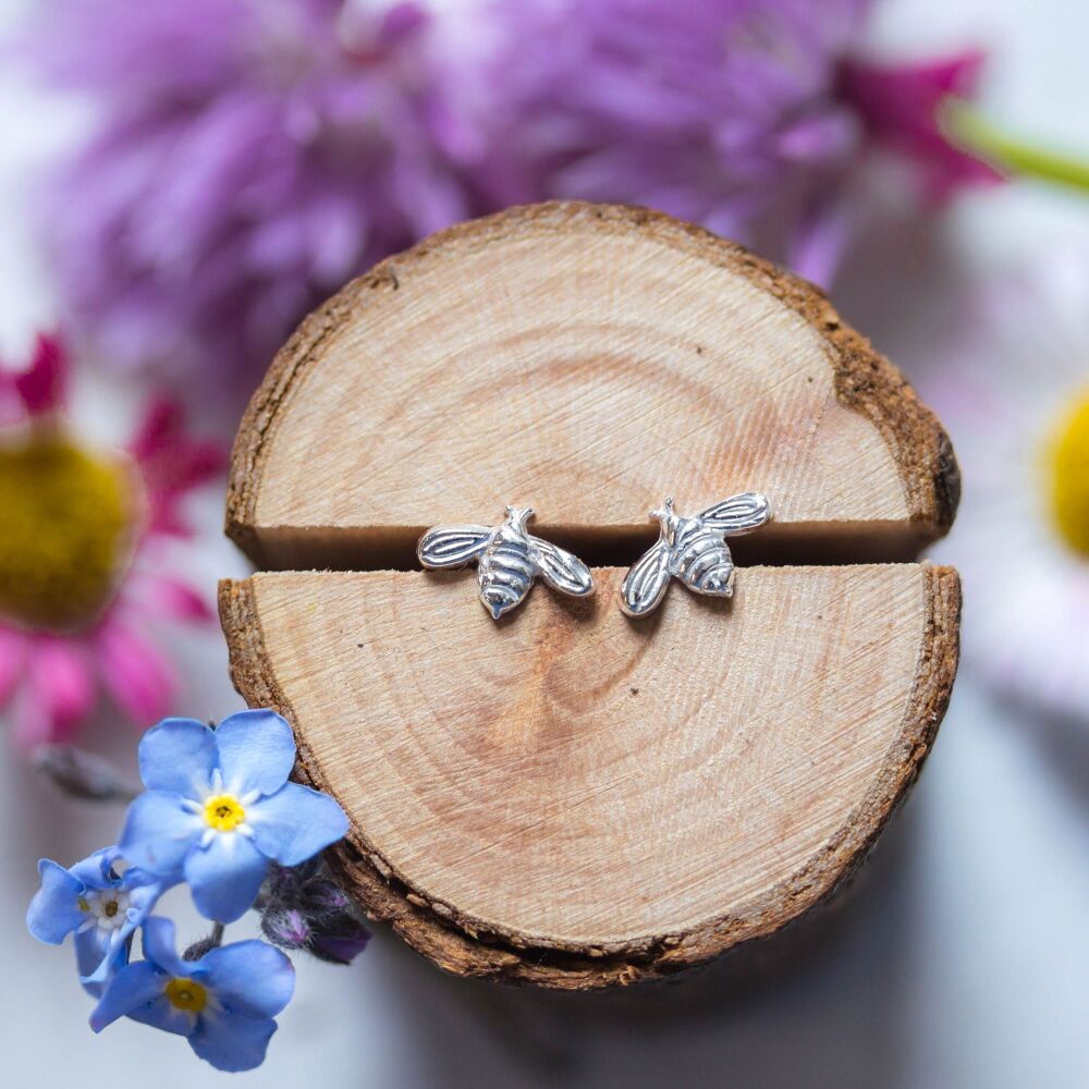 Bee Silver Studs