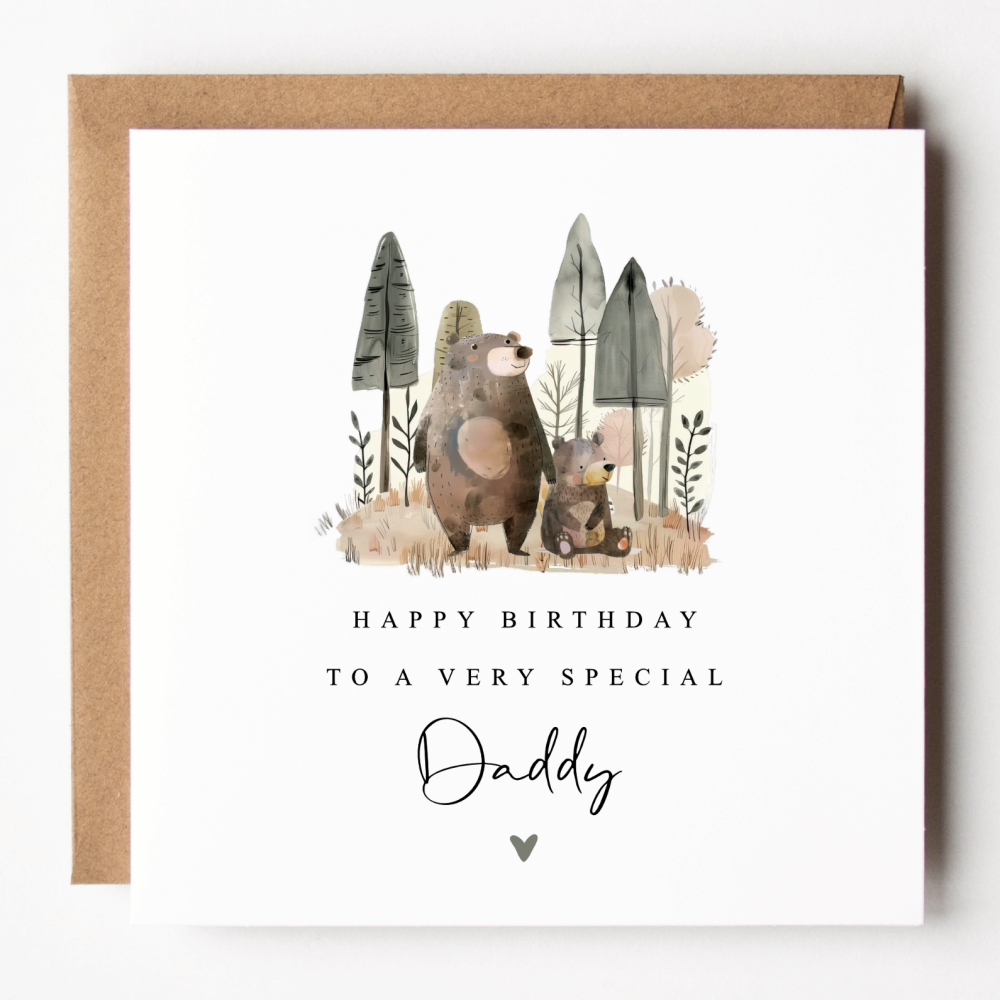 Daddy Bear Birthday Card