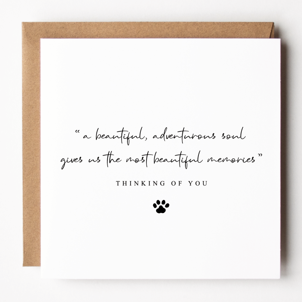 Beautiful Memories Pet Sympathy Card