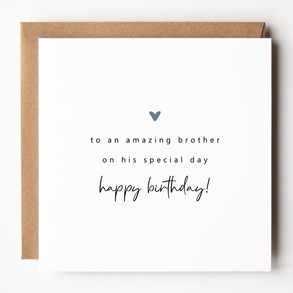 Happy Birthday Brother Card