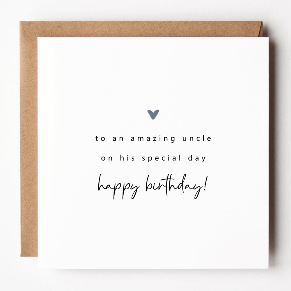 Happy Birthday Uncle Card