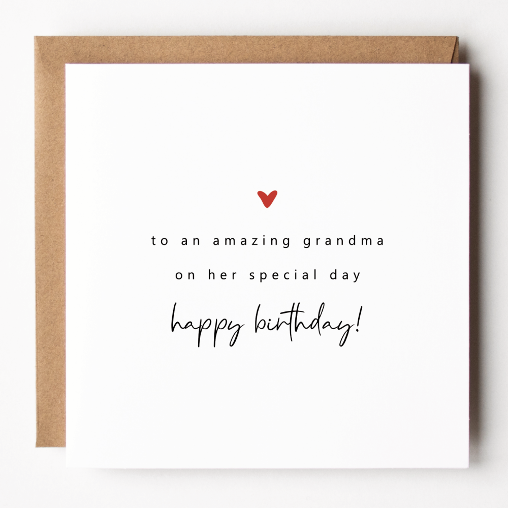 Happy Birthday Grandma Card