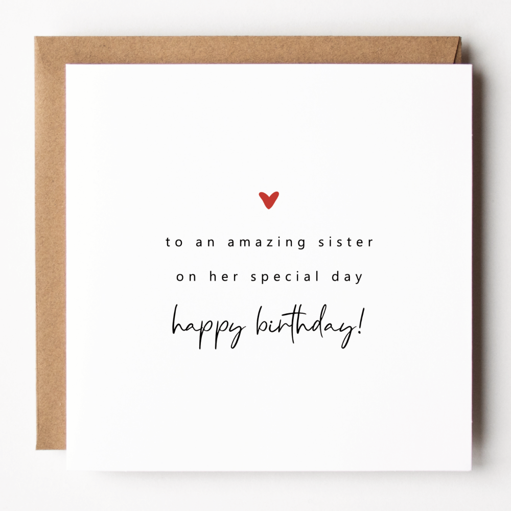 Happy Birthday Sister Card