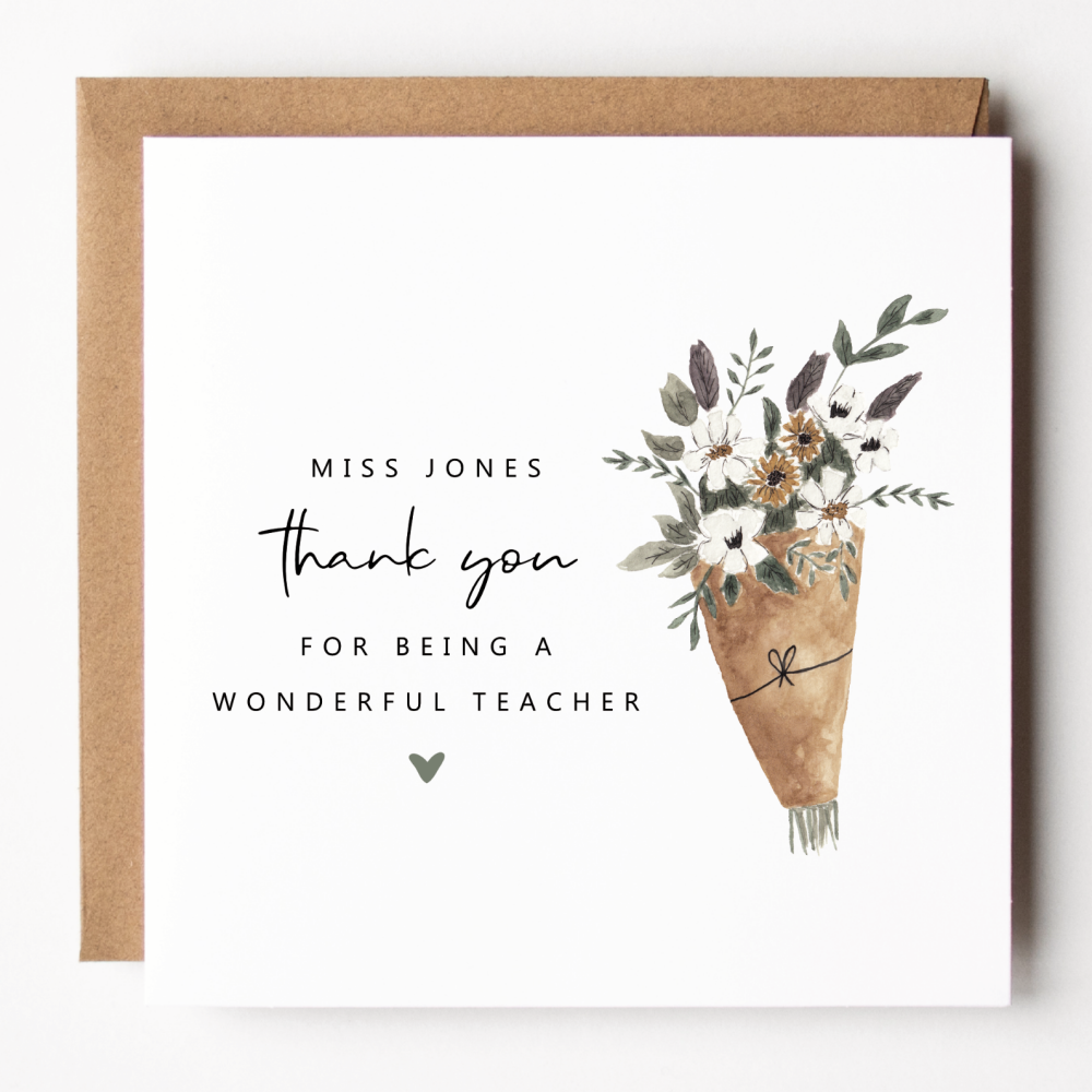 Thank You Teacher Card