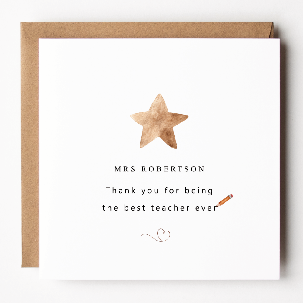 Best Teacher Ever Card