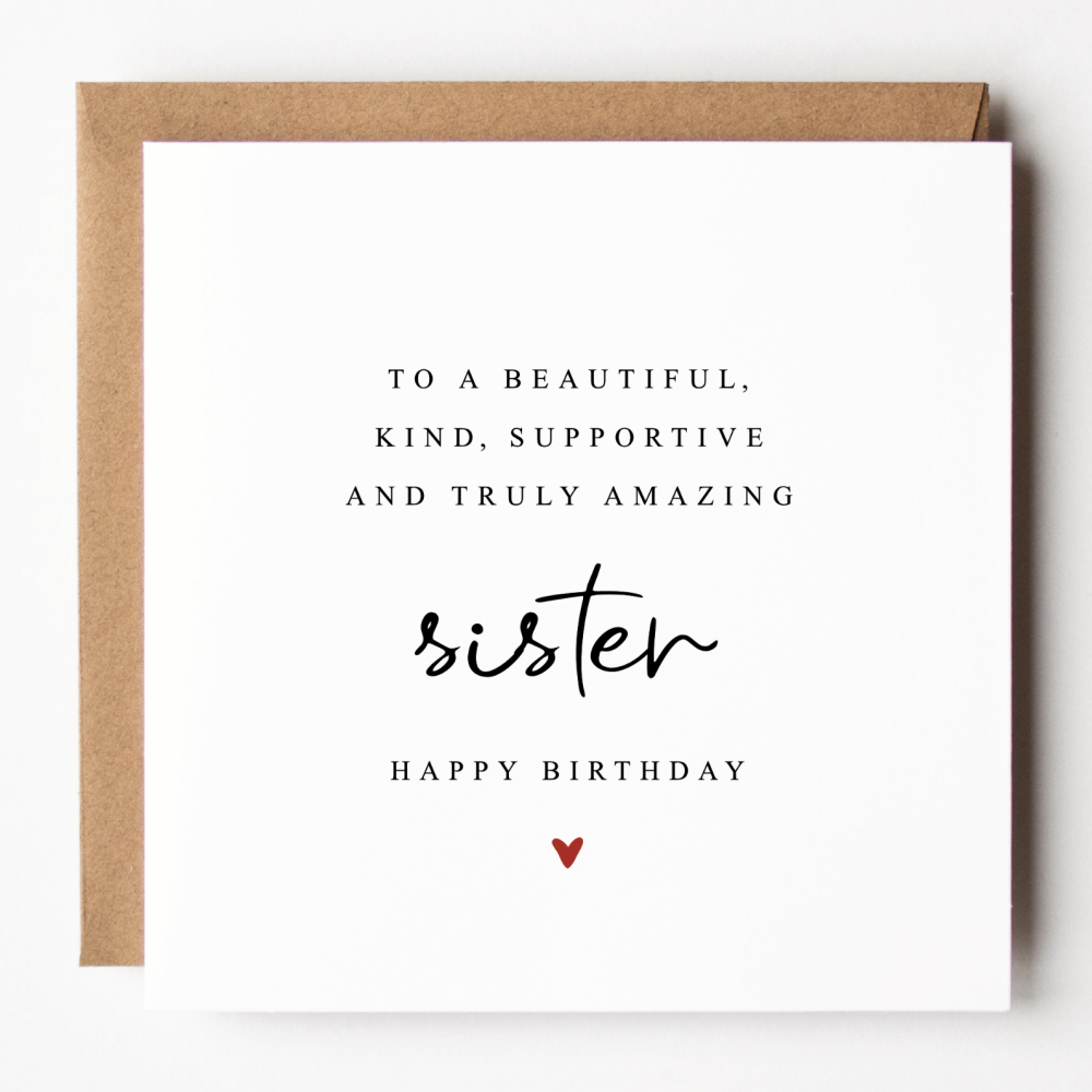 Amazing Sister Birthday Card