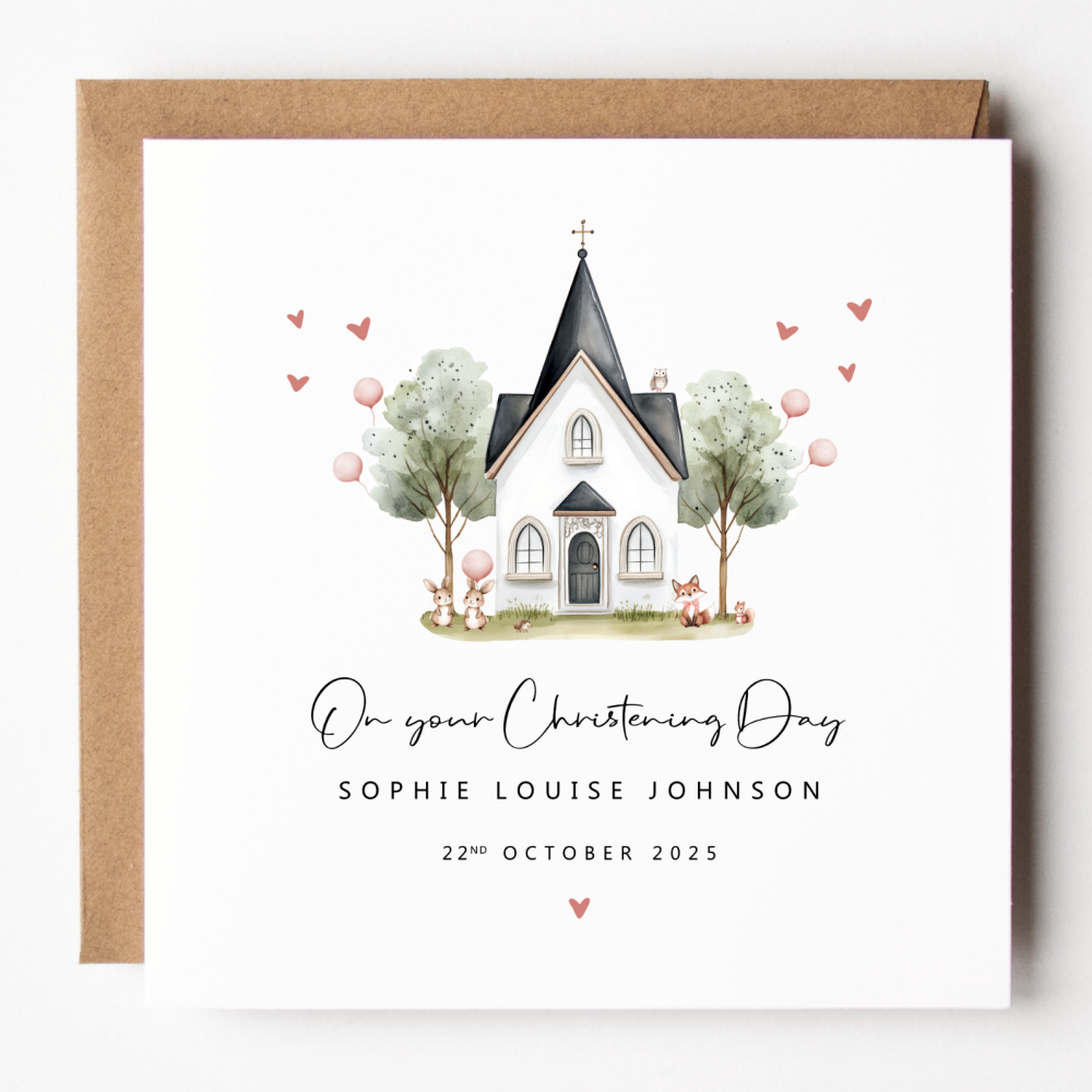 Girls Christening Card