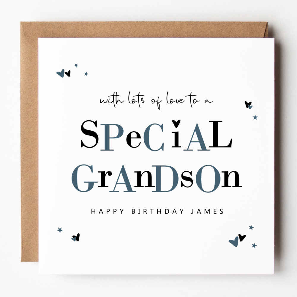 Happy Birthday Grandson Card