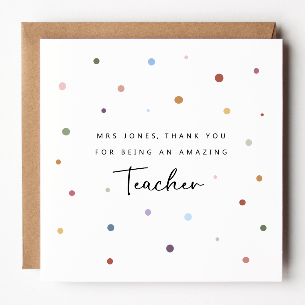 Thank You Amazing Teacher Card