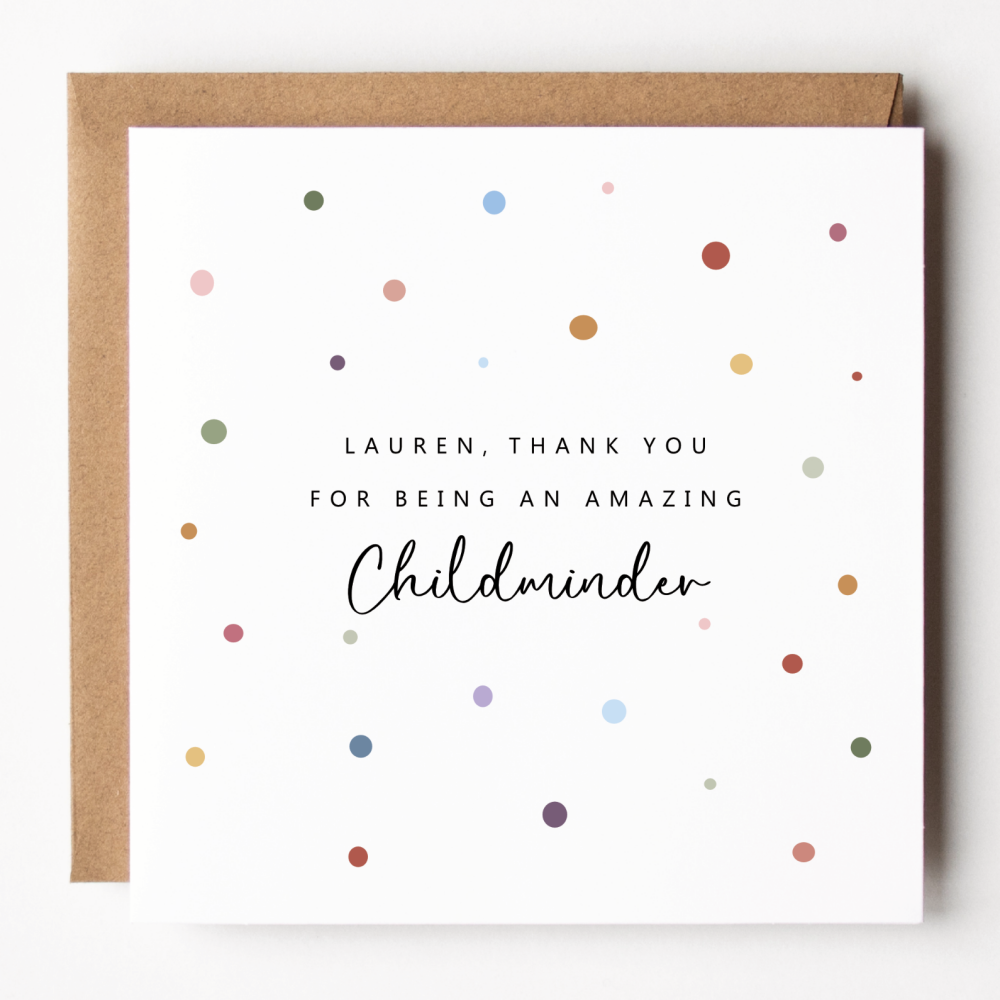 Amazing Childminder Thank You Card