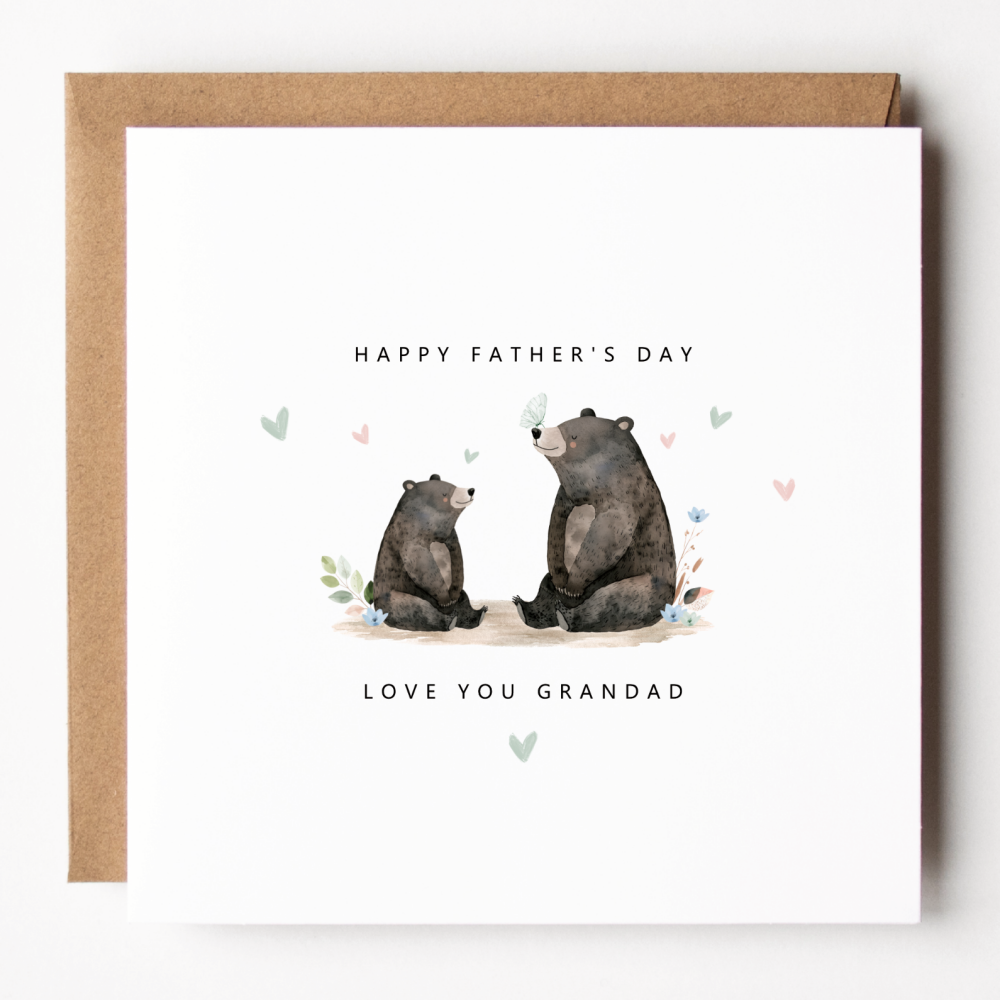 Bear Father's Day Card For Grandad