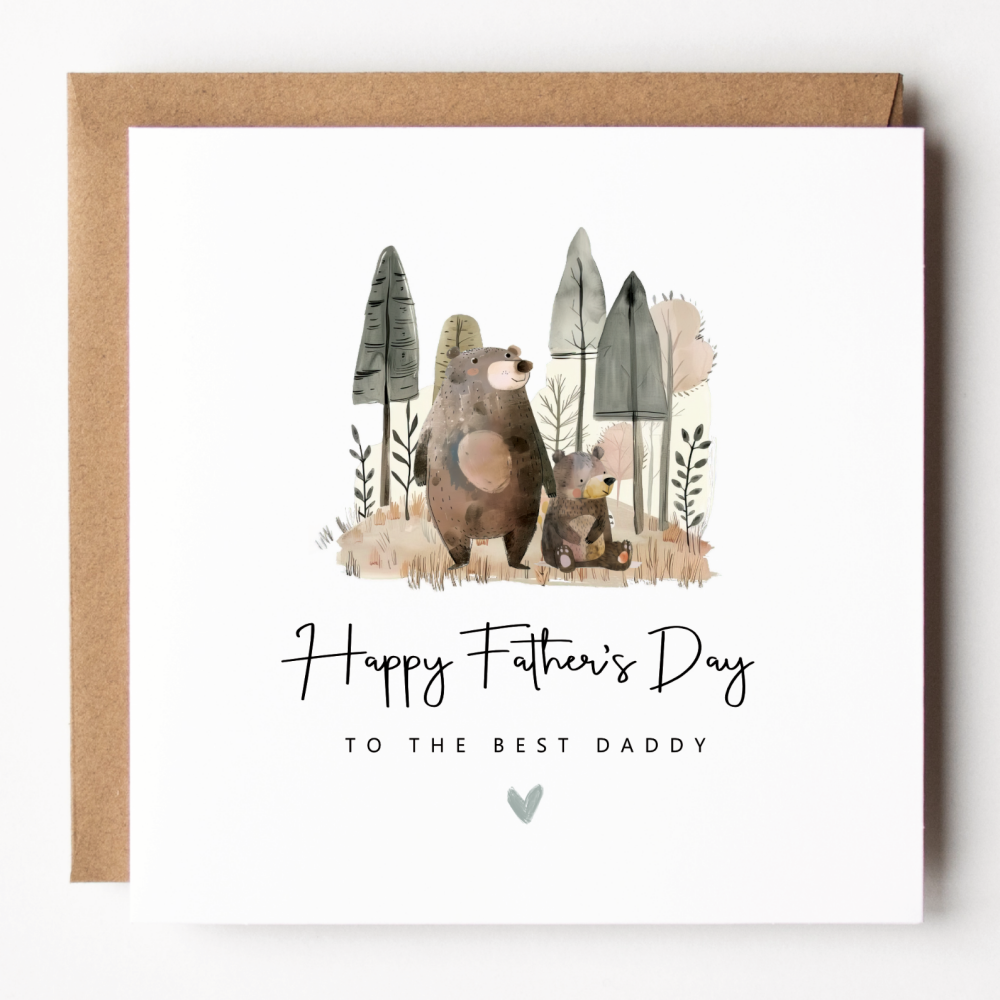 Happy Father's Day Daddy Bear Card