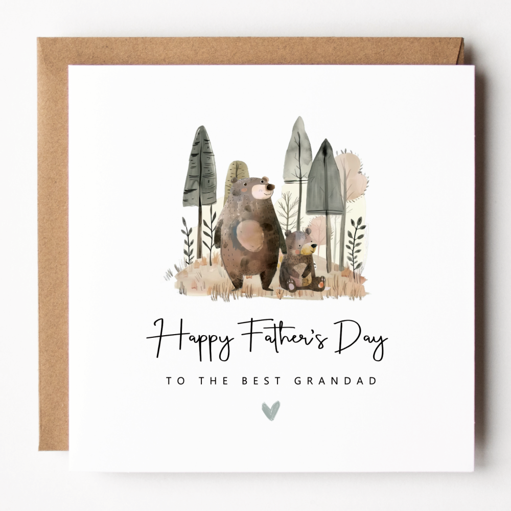 Happy Father's Day Grandad Bear Card