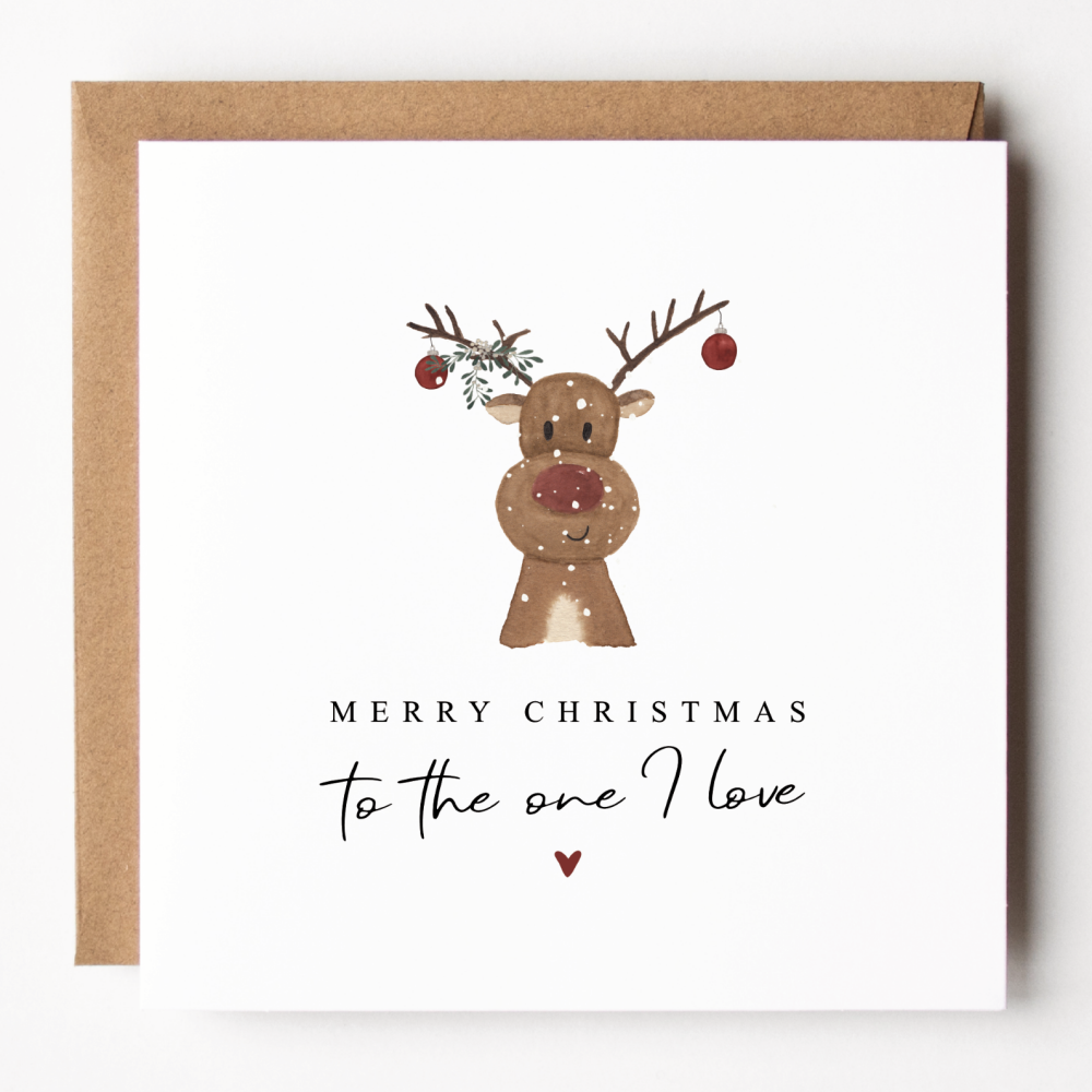 To The One I Love Christmas Card