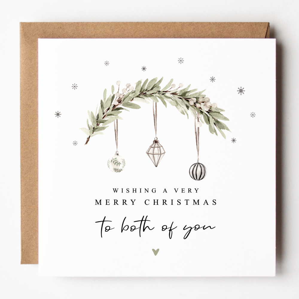 Garland To Both Of You Christmas Card