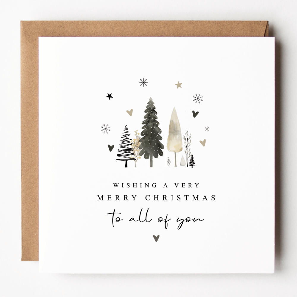 To All Of You Christmas Trees Card