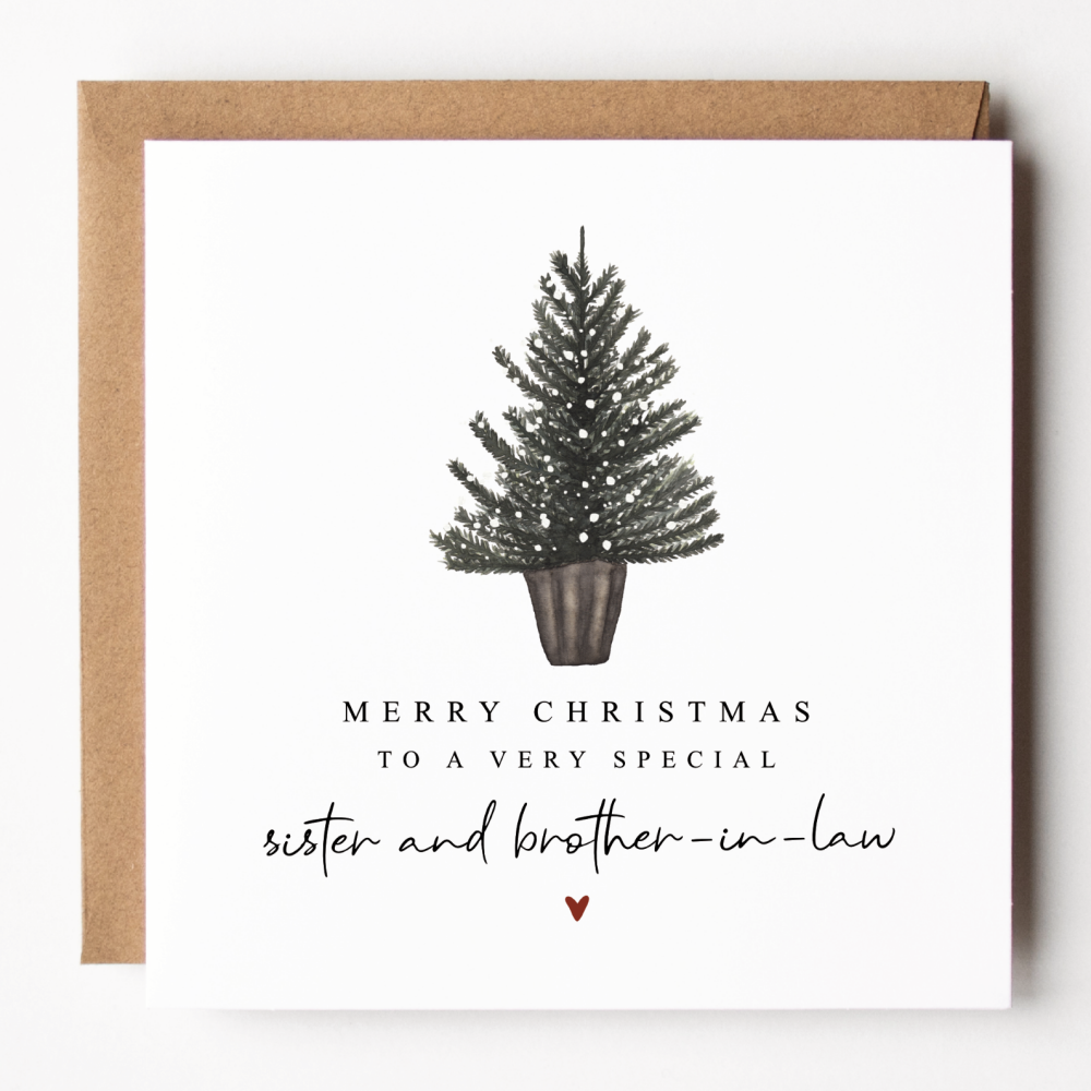 Tree Christmas Card For Sister and Brother-In-Law