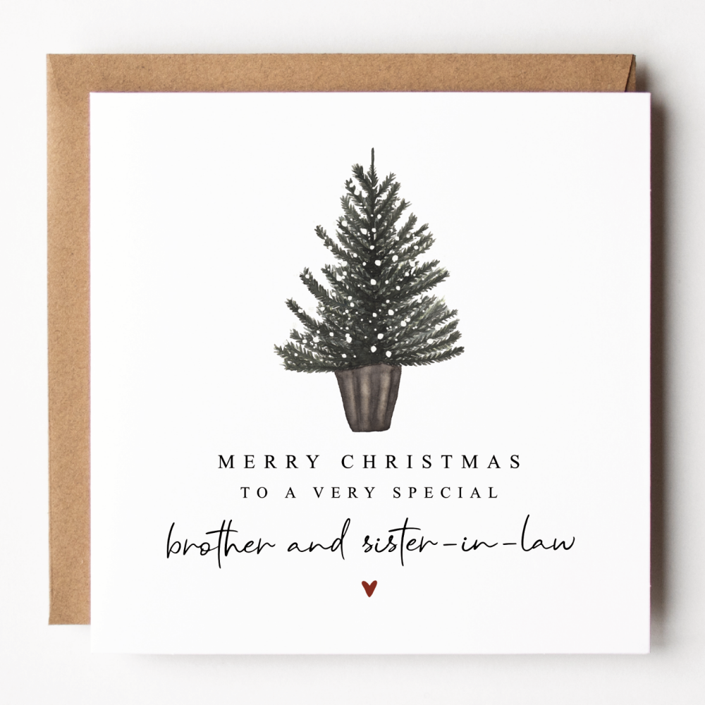 Tree Christmas Card For Brother and Sister-In-Law