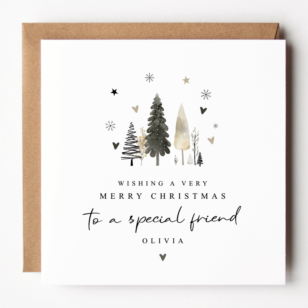 Personalised To A Special Friend Christmas Card