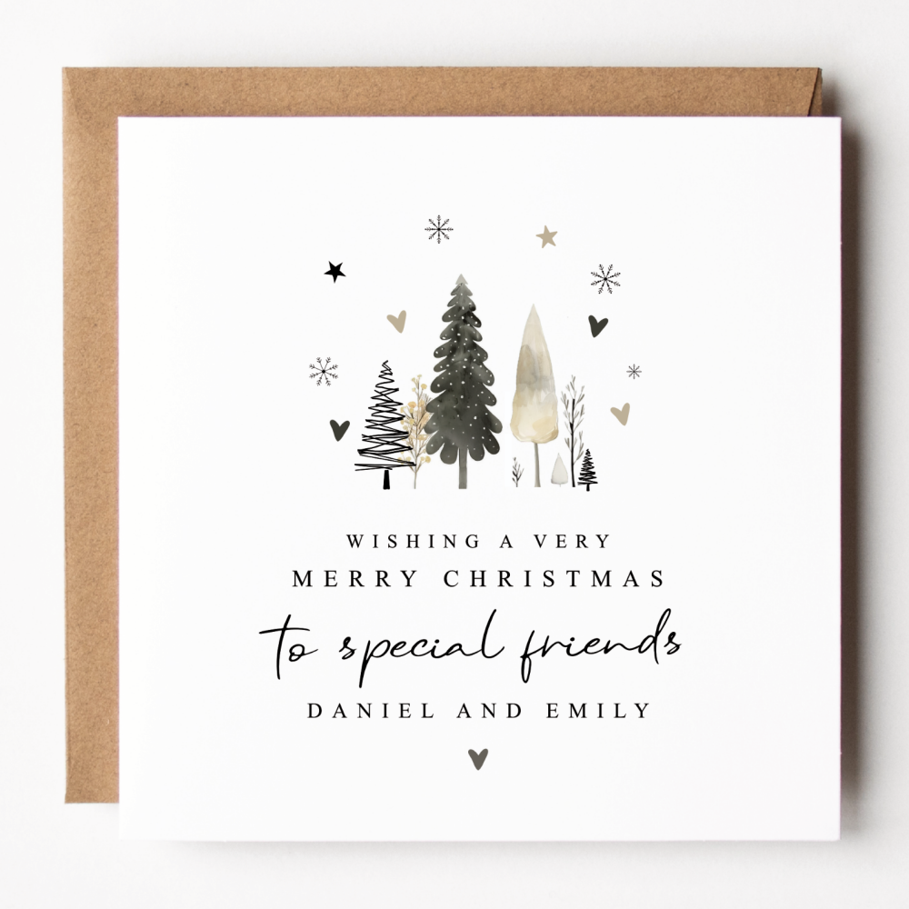 Personalised To Special Friends Christmas Card
