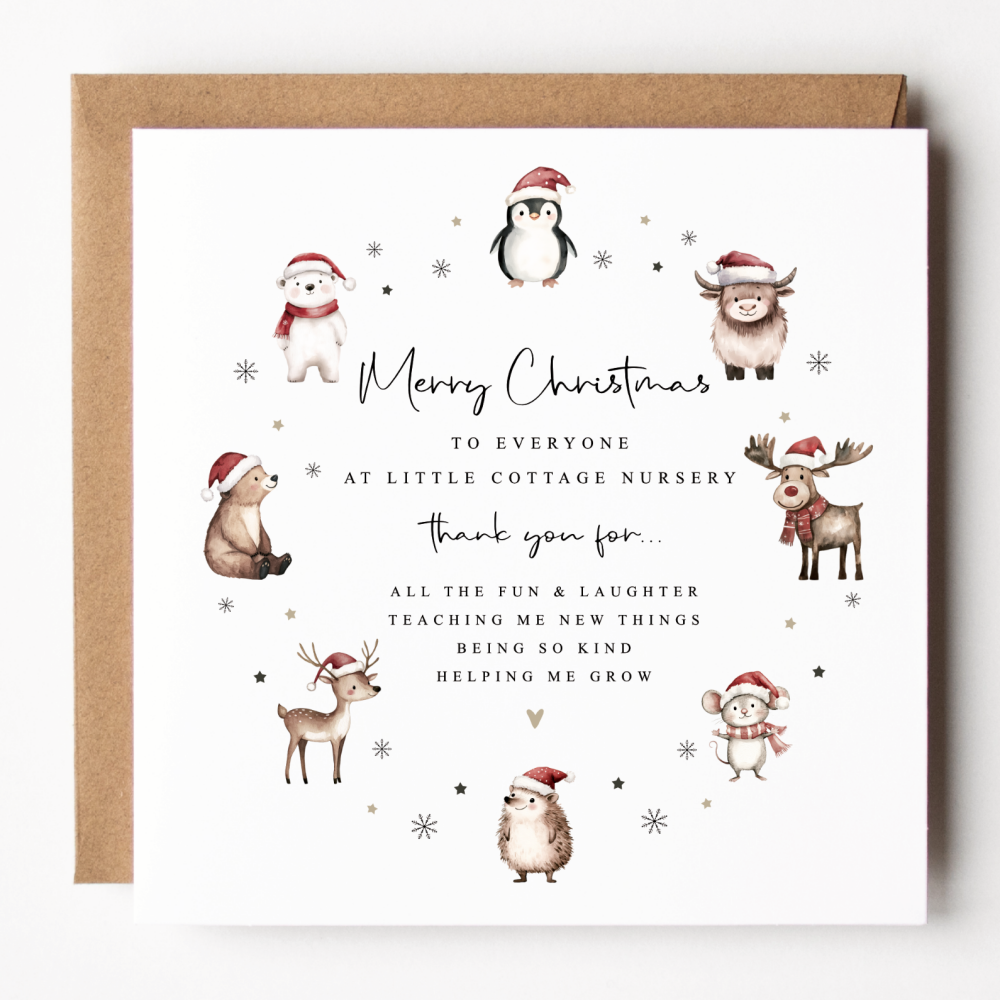 Personalised Nursery Christmas Card