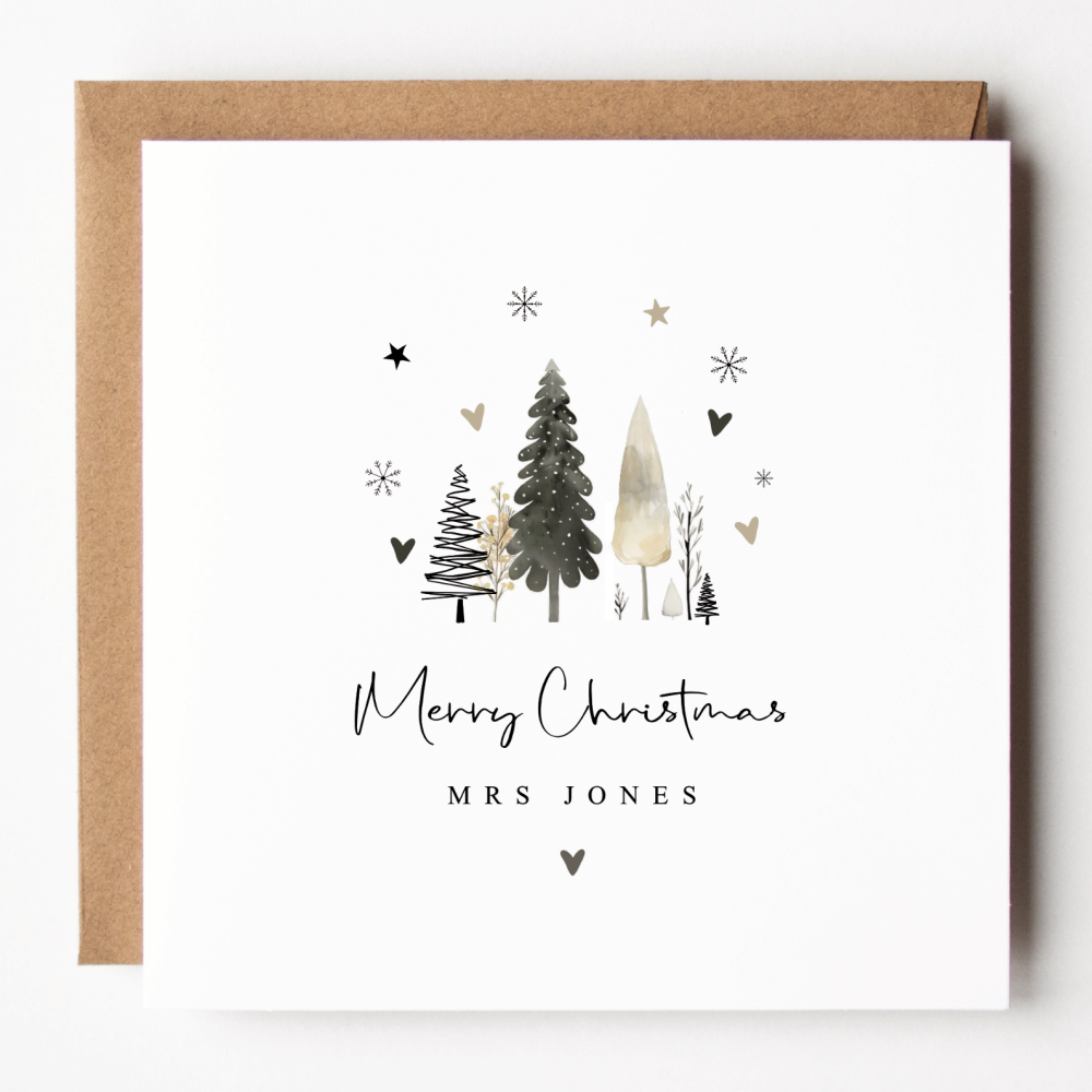 Personalised Keyworker Christmas Card