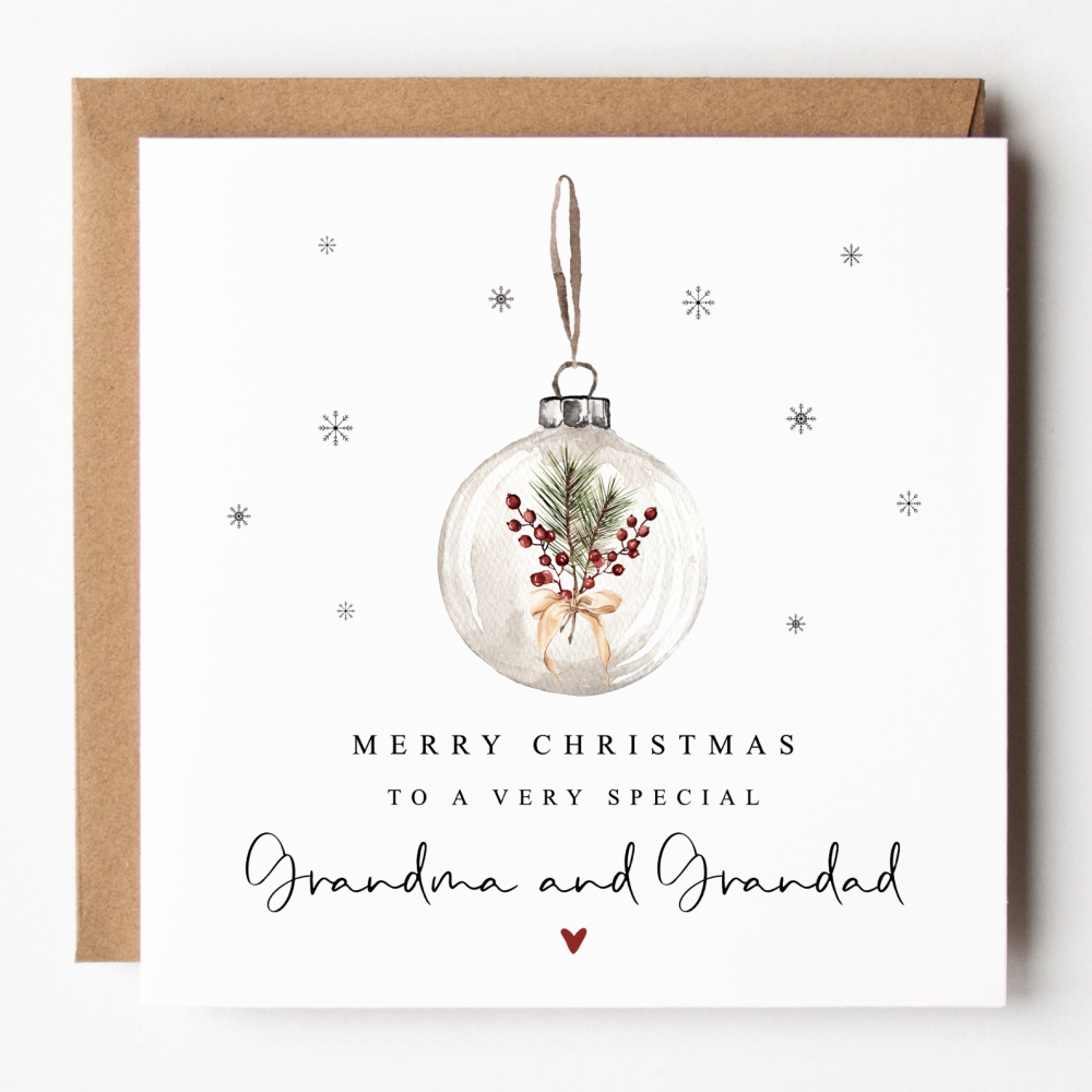 Grandma and Grandad Christmas Card