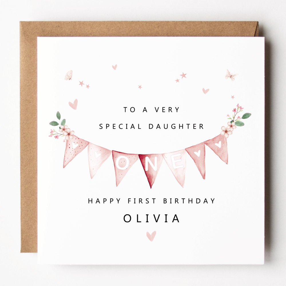 1st Birthday Card For Girl