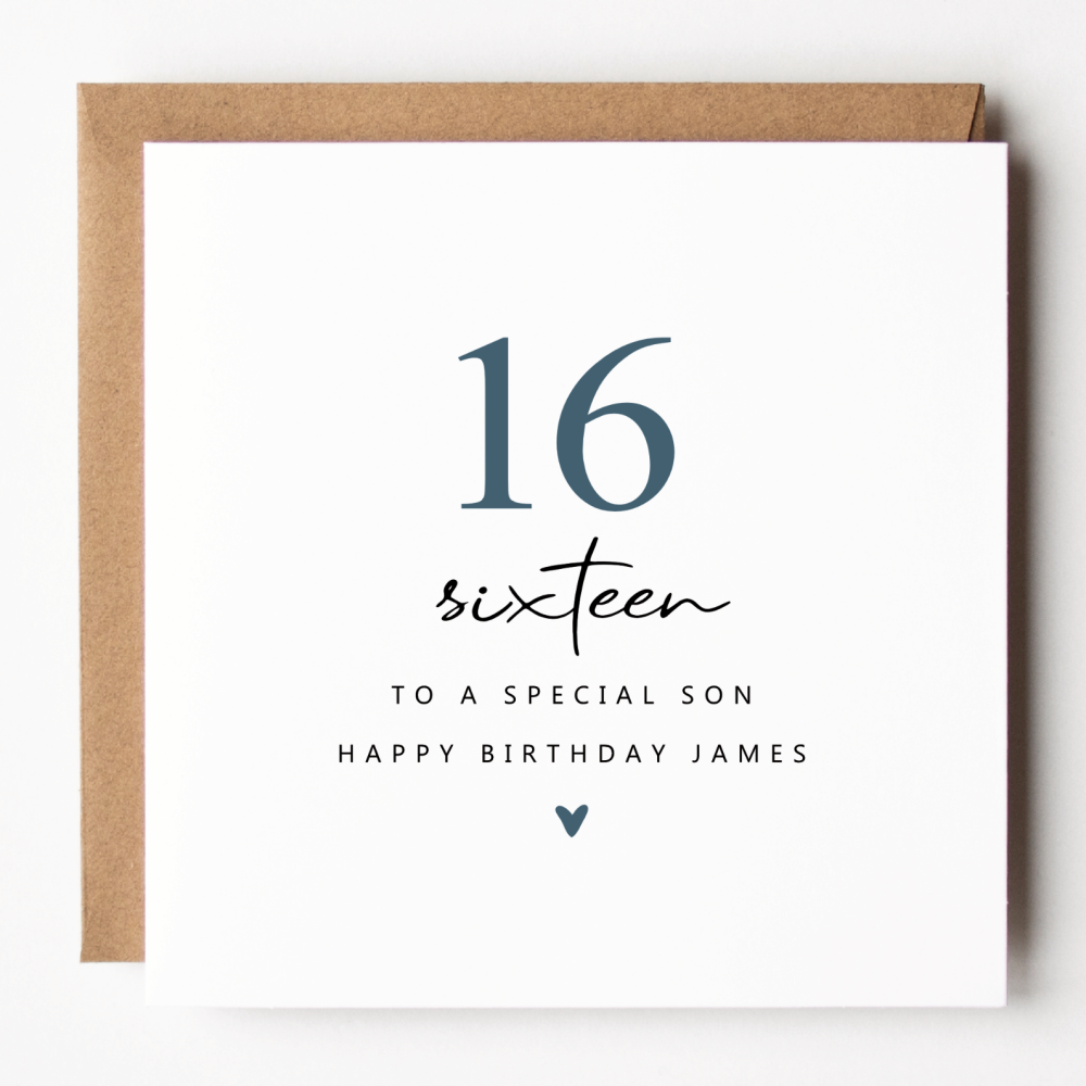 16th Birthday Card For Son