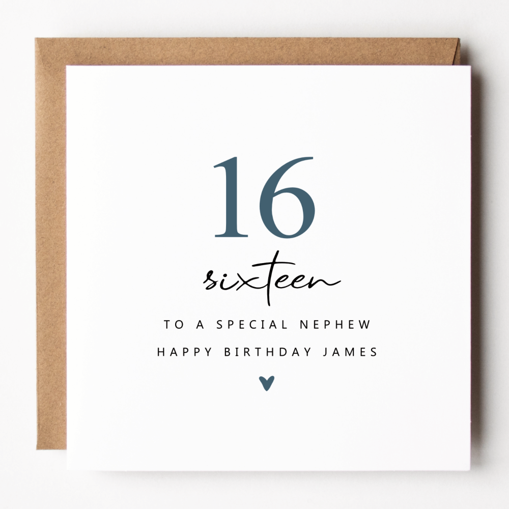 16th Birthday Card For Nephew