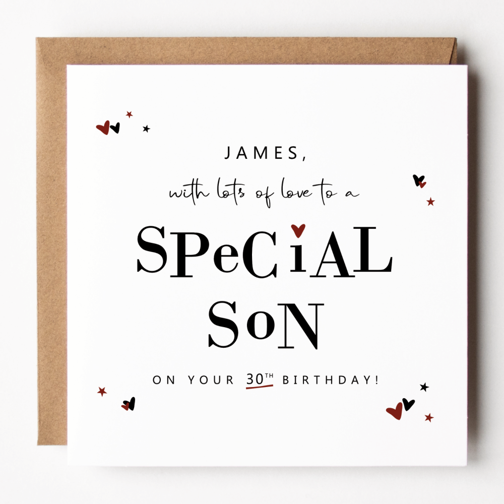Son 30th Birthday Card