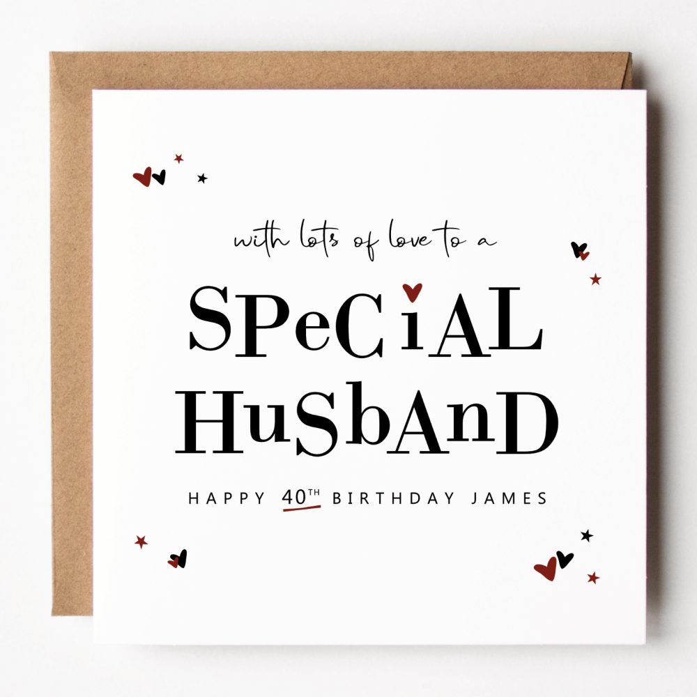Husband 40th Birthday Card