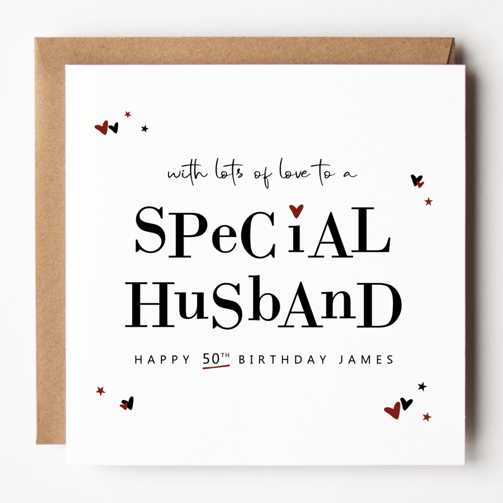 Husband 50th Birthday Card