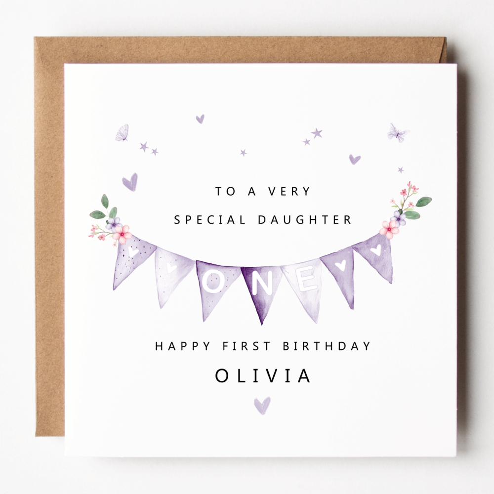 1st Birthday Card For Girl